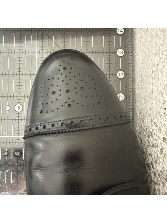 Allen Edmonds Lexington Men Size 12D Black Wingtip Cap Toe Derby Dress Shoes